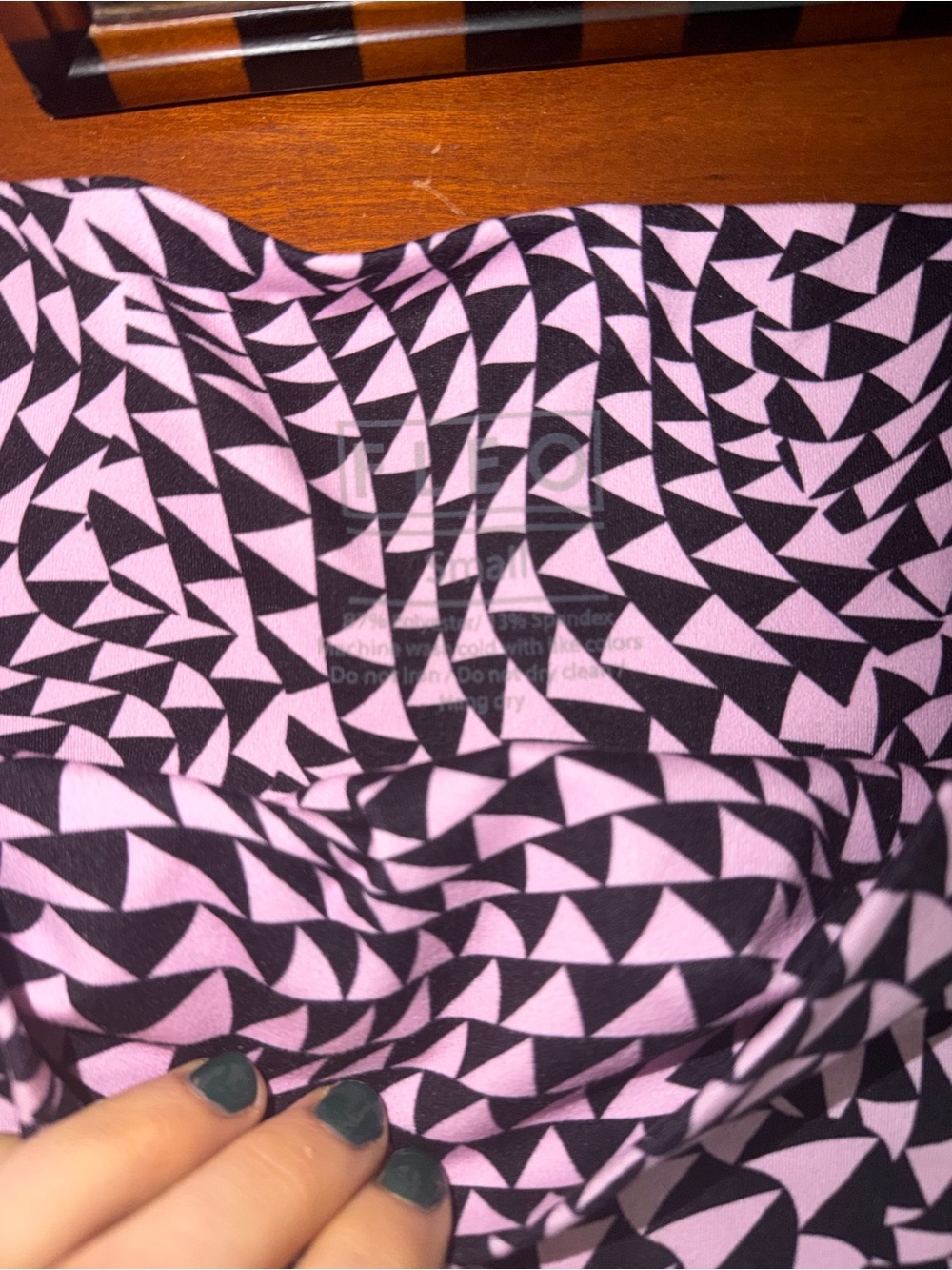 Fleo Pink & Black Geometric High-Waist Ascend 3.25” Shorts - Picture 2 of 3